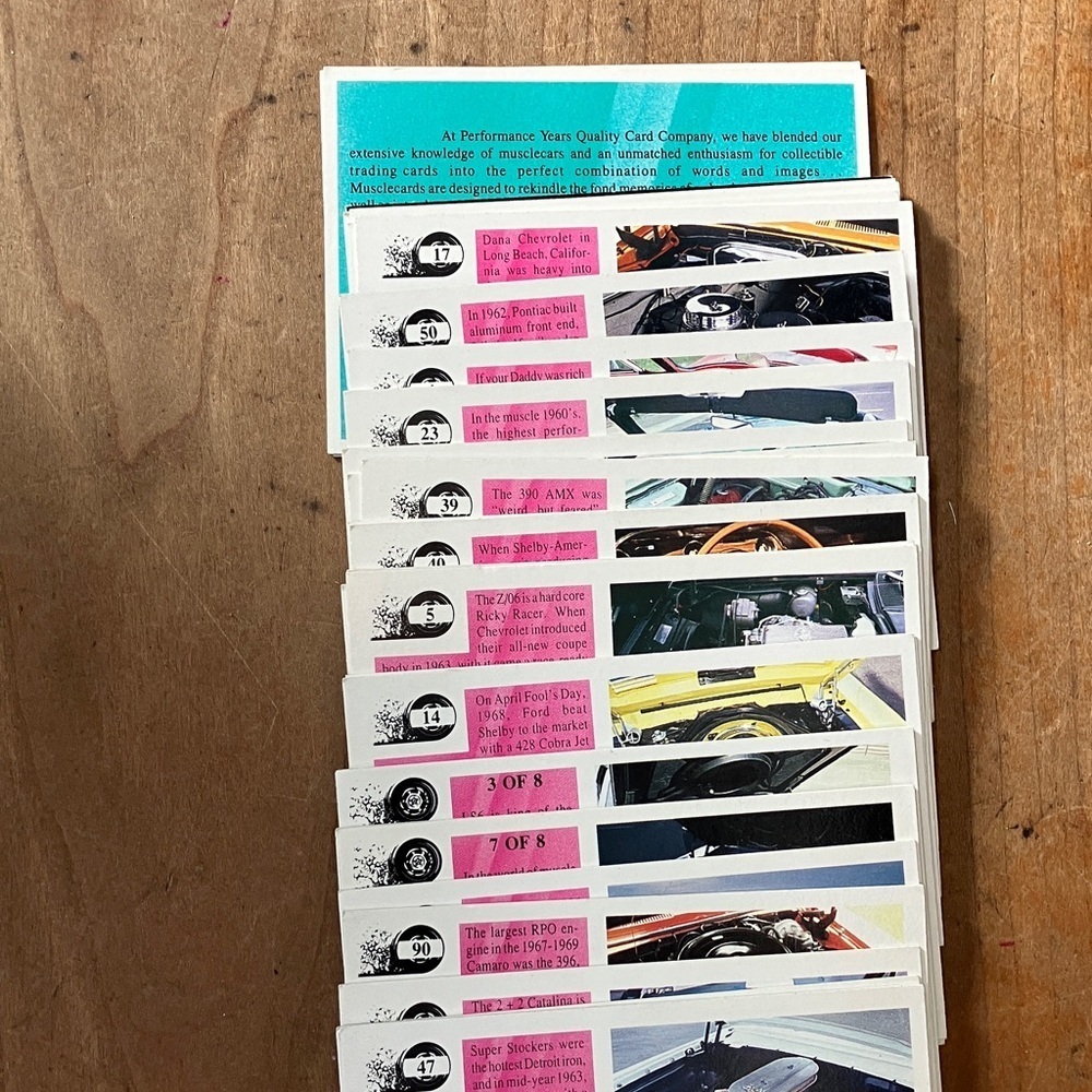 Vintage Muscle Cards Car Trading Cards Collection, set of 84 plus 3 - Picture 14 of 16